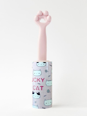 Ролик для чистки одежды 10смх60л Розовая лапка милого кота 161-021-01