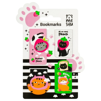 Фото Закладки магнитные 4шт MESHU Sweet paws MS_58284 от производителя, с доставкой по Хабаровску