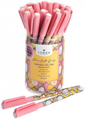 Фото Ручка гел. 0,5 синяя Пиши-стирай LOREX DRAGON FRUIT Slim Soft Grip LXEPSSG-DF2  от производителя, с доставкой по Хабаровску
