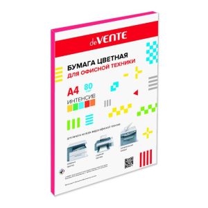 Бумага цветная А4 80г 50л интенсив красная deVENTE 2072246