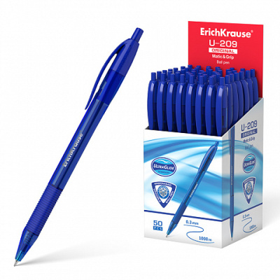 Фото Ручка шар мех 1,0 синяя с грипом игольчатый узел ErichKrause Original Matic&Grip U-209 47610 (50) от производителя, с доставкой по Хабаровску