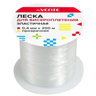 Фото Леска для бисероплетения deVENTE Elastic Line 0.4 мм 200м эластичная прозрачная 8001398 от производителя, с доставкой по Хабаровску