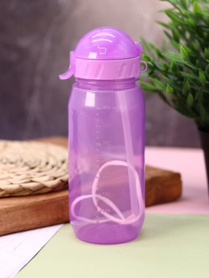 Бутылка с трубочкой 400мл Classic purple БКА-154-03