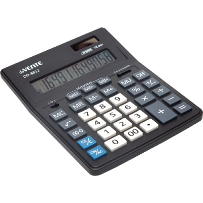 Фото Калькулятор deVENTE DD-8812 (12-разрядный) черный 4031305 от производителя, с доставкой по Хабаровску