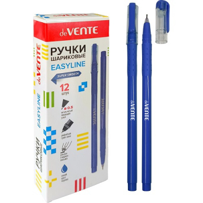 Фото Ручка шар 0,5 синяя игольчатый узел deVENTE EasyLine 5073626 от производителя, с доставкой по Хабаровску