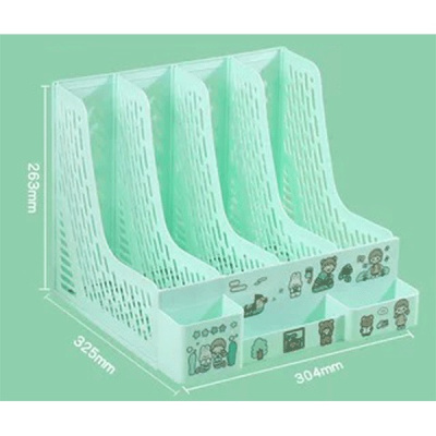 Фото Файл для бумаг 4-х секционный пластик с органайзером зеленый deVENTE Universal 4102211 от производителя, с доставкой по Хабаровску