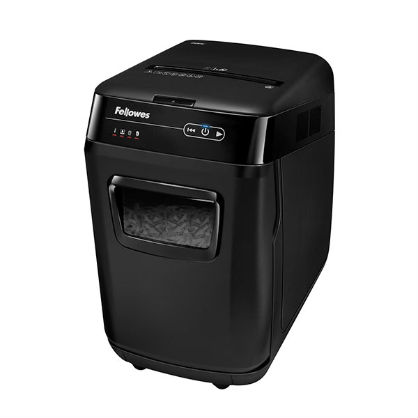 Фото Шредер Fellowes AutoMax 200M микрорезка, автоподача, DIN P-5, 2х14 мм, 200 лст. 32 лтр., шт от производителя, с доставкой по Хабаровску