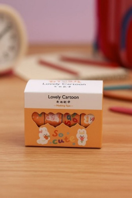 Фото Скотч декоративный 14ммх2м 4шт Lovely cartoon yellow 636c-03 от производителя, с доставкой по Хабаровску