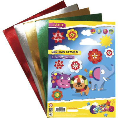 Фото Набор цв бумаги А4 5л 5цв металлизированная deVENTE 80г 8040504 от производителя, с доставкой по Хабаровску