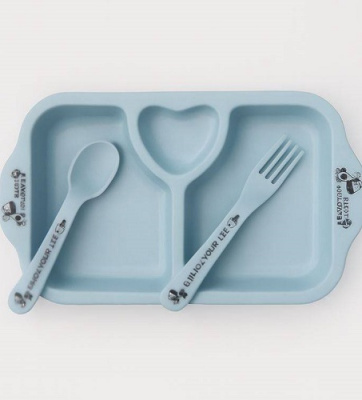 Тарелка пластиковая Love blue 6079-02