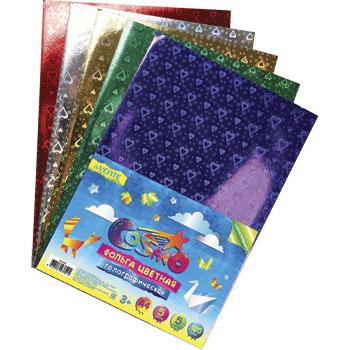 Фото Набор цв бумаги А4 5л 5цв голографическая самоклеющаяся  deVENTE 8040508 от производителя, с доставкой по Хабаровску