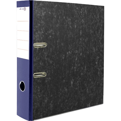 Фото Папка-регистратор 75мм картон Attomex Lite мрамор черная фиолетовый корешок 3090916 от производителя, с доставкой по Хабаровску