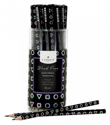 Фото Карандаш чернографитный НВ без ластика LOREХ WOOD FREE MINDBENDING LXLPWF-MB от производителя, с доставкой по Хабаровску