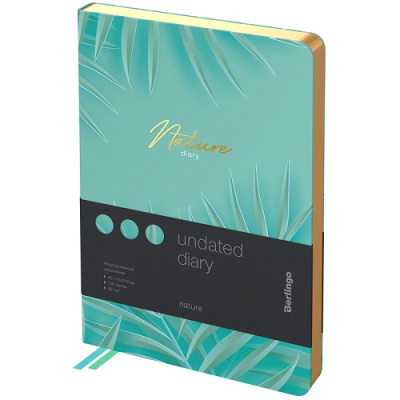 Фото Ежедневник А5 без дат Berlingo Nature 272стр иск кожа зеленый UD2_96501 от производителя, с доставкой по Хабаровску