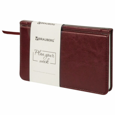 Фото Еженедельник А6 без дат BRAUBERG Imperial 128стр иск кожа коричневый 126185 от производителя, с доставкой по Хабаровску