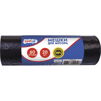 Мешки мусорные 60л в рулоне 20шт CleanLab 9050701