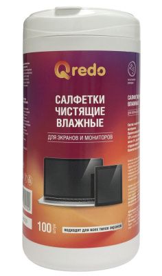 Фото Салфетки чист д/экранов и мониторов Qredo 100шт в тубе 41-4596 от производителя, с доставкой по Хабаровску