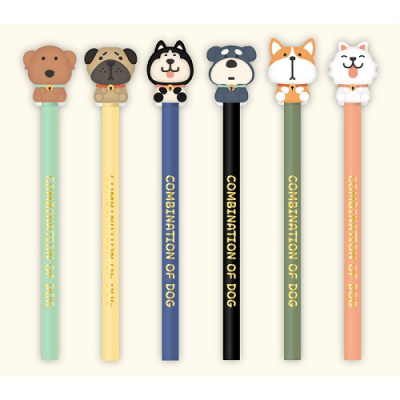 Фото Ручка гел 0,5 синяя игольчатый узел deVENTE Combination of Dogs 5051448 от производителя, с доставкой по Хабаровску