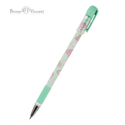 Фото Ручка шар 0,5 синяя с грипом Bruno Visconti MagicWrite Сладкое настроение/Сердечки 20-0240/25  от производителя, с доставкой по Хабаровску