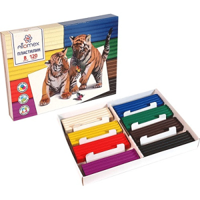 Фото Пластилин 8цв 120г классический Attomex 8042920 от производителя, с доставкой по Хабаровску