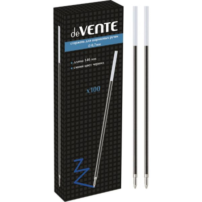Фото Стержень шар 0,7мм синий 142мм deVENTE 5075300 от производителя, с доставкой по Хабаровску