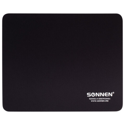 Фото Коврик для мыши SONNEN BLACK резина+ткань 513309 от производителя, с доставкой по Хабаровску