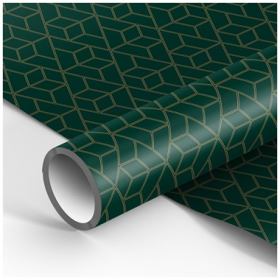 Фото Бумага упаковочная 70х100см глянцевая MESHU Dark green М100_41102 от производителя, с доставкой по Хабаровску