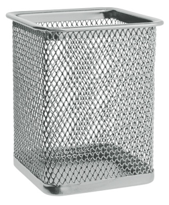 Фото Стакан для канц принадлежностей deVENTE квадрат металл серый 4104015 от производителя, с доставкой по Хабаровску