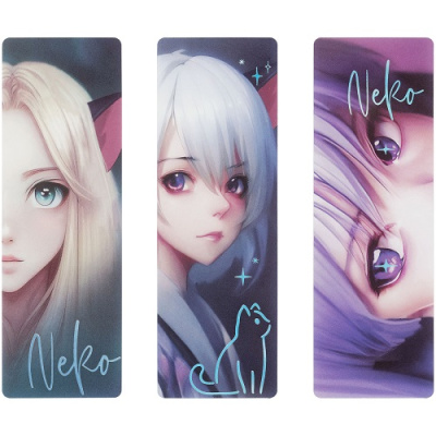 Фото Закладки пластиковые 3шт MESHU Neko girl MS_55152 от производителя, с доставкой по Хабаровску