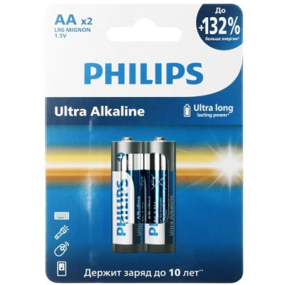Фото Батарейка Philips Power LR6E2W/51 AA LR6-2BL 2шт от производителя, с доставкой по Хабаровску