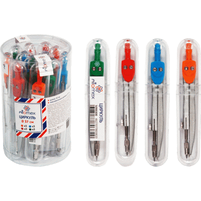 Фото Циркуль металлический Attomex в пластиковом футляре 5098300 от производителя, с доставкой по Хабаровску