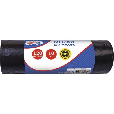 Мешки мусорные 120л в рулоне 10шт. CleanLab 9050702