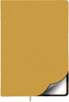 Фото Ежедневник недатированный Lamark Star FLEX A5 золотой, 256 стр., закругленные углы, ляссе, белый бло от производителя, с доставкой по Хабаровску