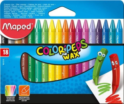 Фото Мелки восковые 18цв MAPED COLOR’PEPS WAX 861012 от производителя, с доставкой по Хабаровску