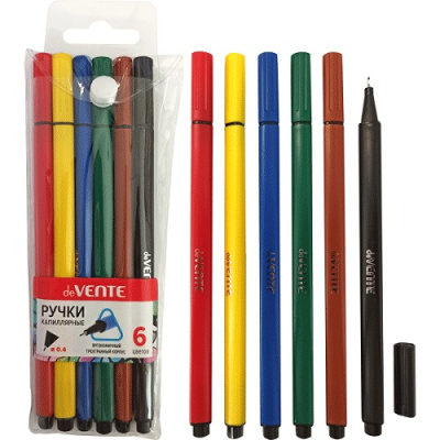 Фото Набор капиллярных ручек 6цв 0,4мм deVENTE Trio BQ 5060200 от производителя, с доставкой по Хабаровску