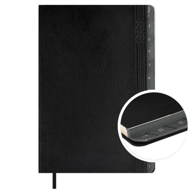 Фото Еженедельник А5 2026 ESCALADA Буйвол 160стр иск кожа черный 70334 от производителя, с доставкой по Хабаровску