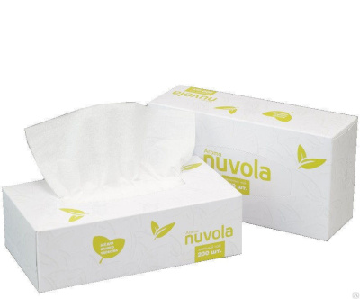 Салфетки вытягивающиеся 200 шт в коробке Nuvola Aroma Green tea