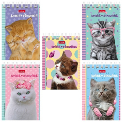 Фото Блокнот А7 40л клетка на гребне Котята 40Б7В1гр 051116 от производителя, с доставкой по Хабаровску