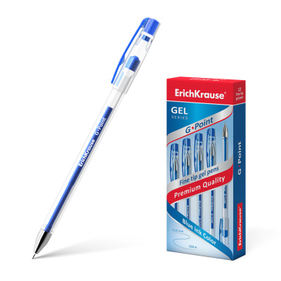 Фото Ручка гел 0,38 синяя игольчатый узел ErichKrause G-POINT 17627 от производителя, с доставкой по Хабаровску