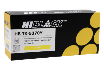 Тонер-картридж Hi-Black (HB-TK-5370Y) для Kyocera ECOSYS PA3500/PA3500cx/MA3500/MA3500cix, Y, 5K