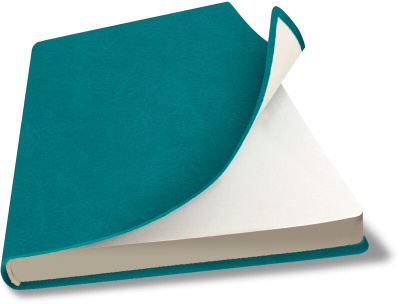 Фото Записная книга - Скетчбук Lamark Salut FLEX A5 бирюзовый, 160 стр., крем. блок, без линовки, закругл от производителя, с доставкой по Хабаровску