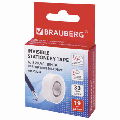 Фото Скотч 19мм 33м BRAUBERG матовый 227257 от производителя, с доставкой по Хабаровску