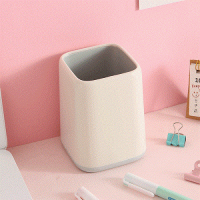 Фото Стакан для канц принадлежностей deVENTE Style квадратный пластик жемчужно-серый 4104326 от производителя, с доставкой по Хабаровску