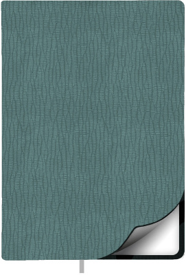 Фото Ежедневник недатированный Lamark Zebra FLEX A5 серый, 256 стр., закругленные углы, ляссе, белый блок от производителя, с доставкой по Хабаровску