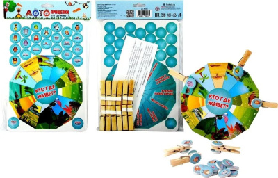 Фото Лото-прищепки Кто где живет? Р2473 от производителя, с доставкой по Хабаровску