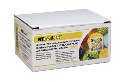 Комплект ПЗК Hi-Black (PGI-470/CLI-471 XL) для Canon PIXMA MG6840, 5 цв