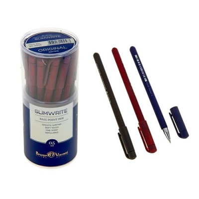 Фото Ручка шар 0,5 синяя Bruno Visconti SlimWrite Original 20-0006 от производителя, с доставкой по Хабаровску