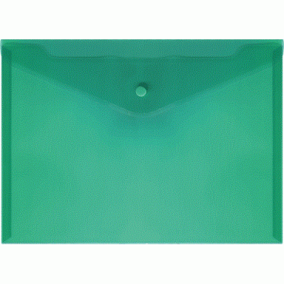 Фото Папка-конверт на кнопке А4 (330x240мм) 180мкм deVENTE прозрачный зеленый 3071408 от производителя, с доставкой по Хабаровску