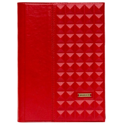 Фото Ежедневник большой в кожаном переплете красный 008-08-44 от производителя, с доставкой по Хабаровску