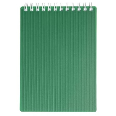 Фото Блокнот А7 80л клетка на гребне пластиковая обложка VELVET зеленый 80Б7В1гр_01607 от производителя, с доставкой по Хабаровску